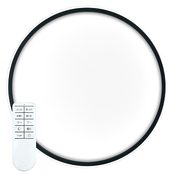 Св/д управляемый светильник накладной Feron AL5800 RING тарелка 80W 3000К-6500K черный