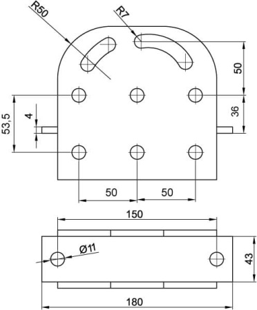 Крепление шарнирное для соединения профилей BPM-41, горячеоцинкованное DKC