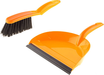 Набор: щетка-сметка, совок с кромкой DEXX