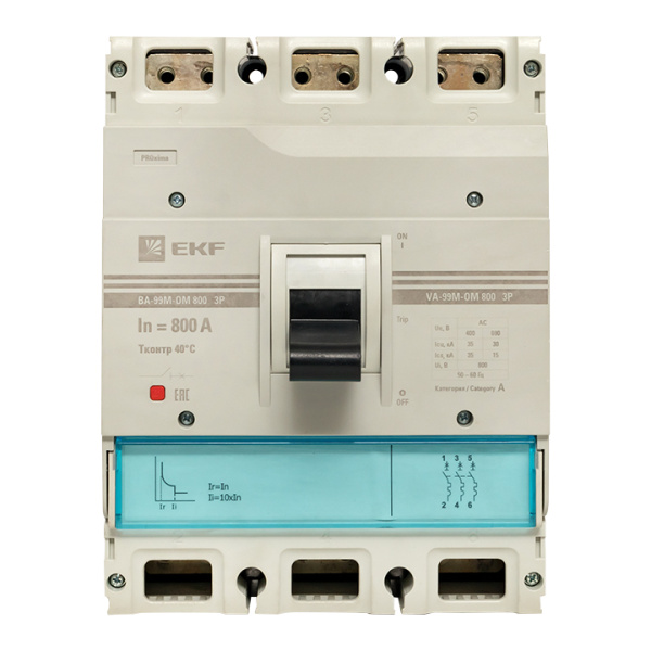Выключатель автоматический ВА-99М-ОМ 800/800А 3P 35кА PROxima EKF
