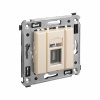 USB 2.0 розетка одинарная в стену, тип А-А, "Avanti", "Ванильная дымка" DKC