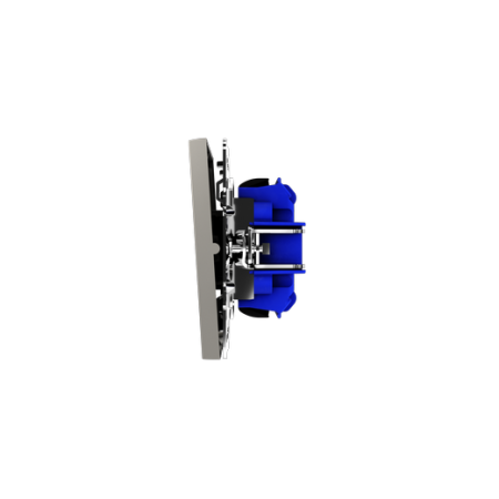Выключатель встраиваемый Voltum S70 двухклавишный с подсветкой 10А, (кашемир)