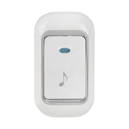 Звонок беспр, на батарейках Classic (2х1,5В АА, бел,-сер, 51 мелод, с индик, 4 ур)  EKF