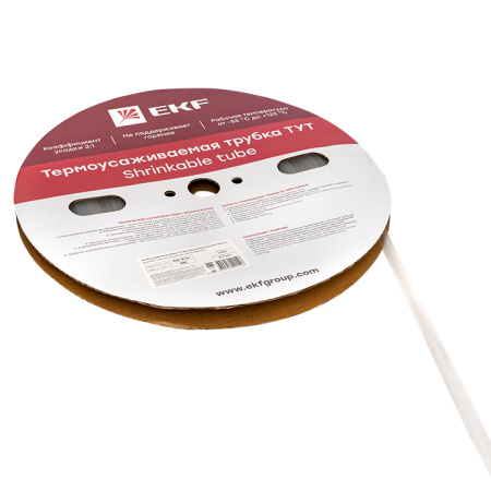 Термоусаживаемая трубка ТУТ 8/4 прозрачная рулон PROxima EKF