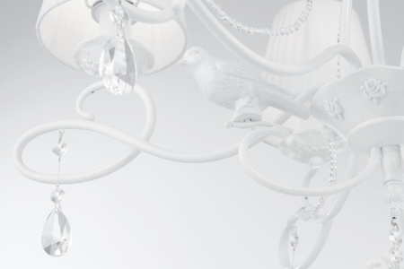 Люстра 6*E14 40Вт Жемчужный белый IP20 Passarinho ARM001-06-W Maytoni