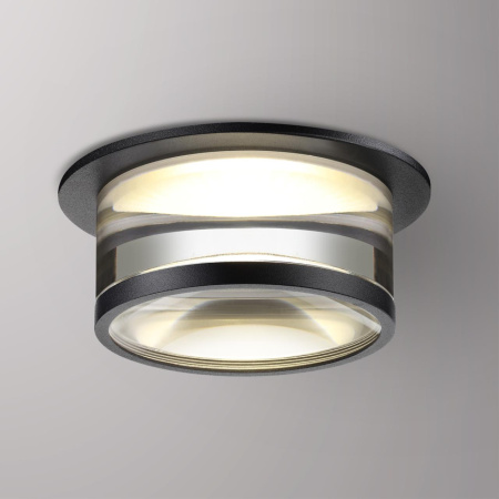 Св-к встр.IP20 GU10 9W 220V GEM черный NOVOTECH