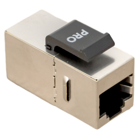 Адаптер проходной TERACOM PRO Cat,6 экранированный RJ45-RJ45 тип Keystone EKF