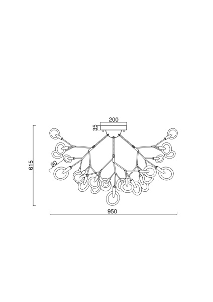 Потолочный светильник 36*G4 3Вт Белый IP20 Florencia FR5049CL-36W Freya