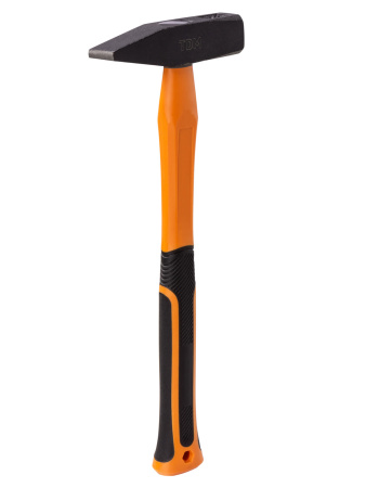 Молоток слесарный, 500 гр, кованый, с  усилен. прорезиненной фиберглассовой рукояткой "Алмаз" TDM