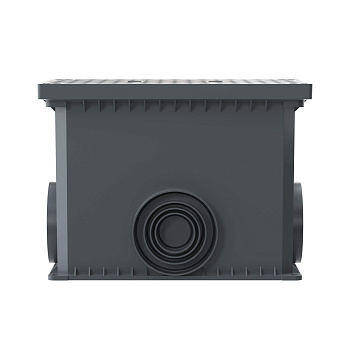 Смотровой переходной колодец с крышкой для двустенных труб, 335х240х255мм DKC