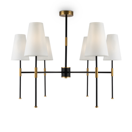 Люстра 6*E14 40Вт Черный и Латунь IP20 Tida FR5196PL-06BBS Freya