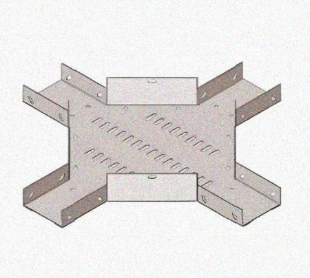 Лоток крестообразный перфорированный КМ 500х200 УТ1,5, оцинкованный лист S1,5