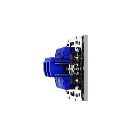 Розетка акустическая встраиваемая Voltum S70 4-местная, (сталь)