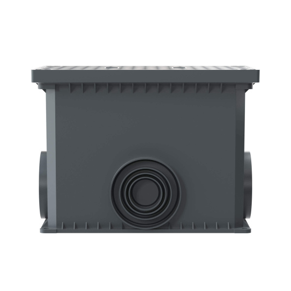 Смотровой переходной колодец с крышкой для двустенных труб, 335х240х255мм DKC