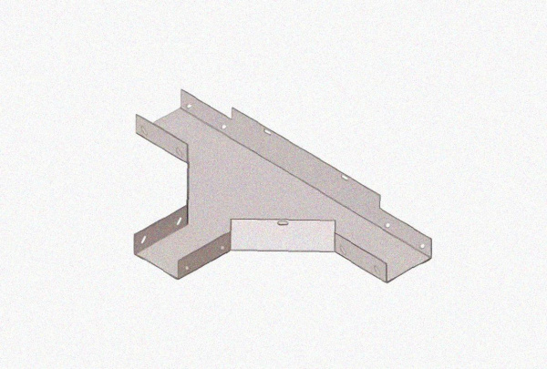 Лоток тройниковый глухой ОТГ 150х80 УТ1,5, оцинкованный лист S1,0