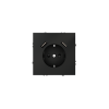 Розетка встраиваемая Voltum S70 с заземлением и защитными шторками, 16А, с USB, A+A, (черный матовый