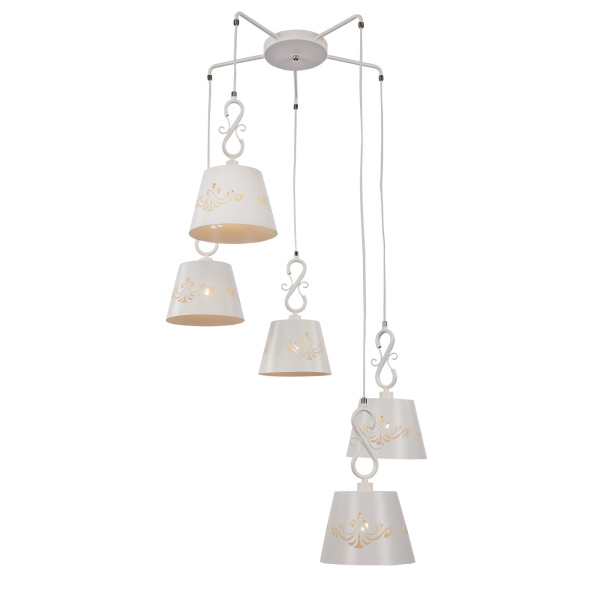 Подвесной светильник 5*E14 40Вт Белый IP20 Aurora FR2259-PL-05-W Freya