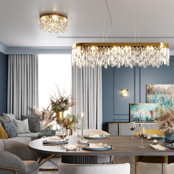 Люстра E14 12*40W DAKISA золотой/хрусталь ODEON LIGHT