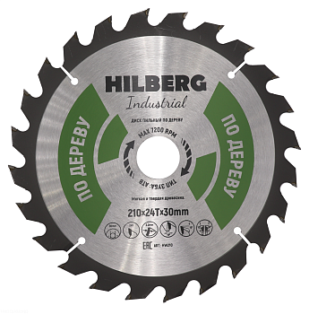 Диск пильный Industrial Дерево 210*30*24Т HW210 Hilberg