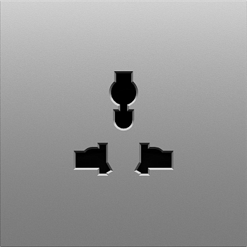 Donel S08 серый графит накладка для розетки мультистандарт, со шторками 16A 250 В~,серия DB
