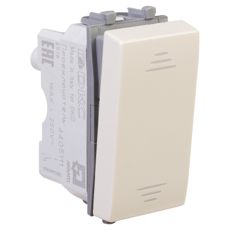 Переключатель модульный, "Avanti", "Ванильная дымка", 1 модуль DKC