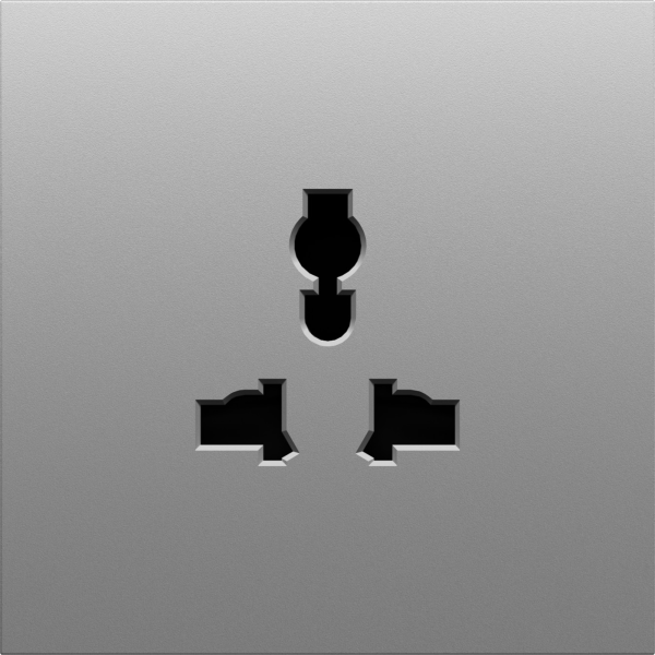 Donel S08 серый графит накладка для розетки мультистандарт, со шторками 16A 250 В~,серия DB