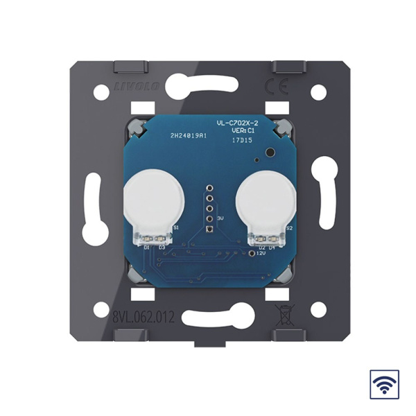 Сенсорный выключатель радиоуправляемый 2 клавиши (механизм) Livolo