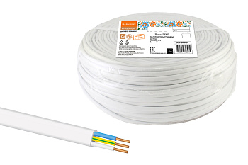 Провод ПУСП 3х1,5 (50м), белый Народный