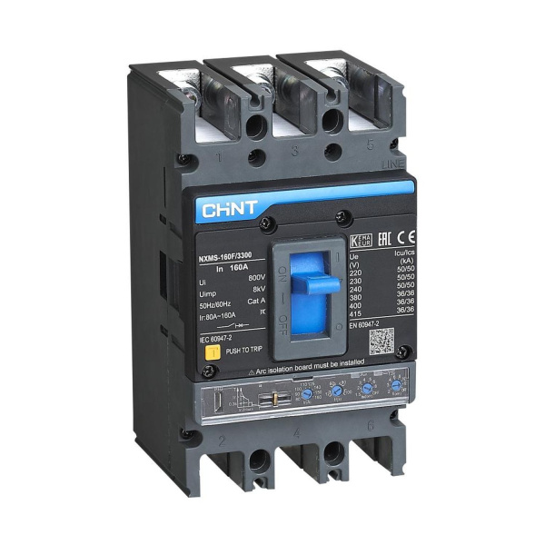 Выключатель автоматический NXMS-160F/3П 63А 36кА с электронным расцепителем CHINT