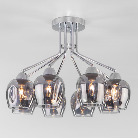Потолочная люстра с плафонами 8*E27 40Вт хром IP20 Marci (30164/8 хром) Eurosvet