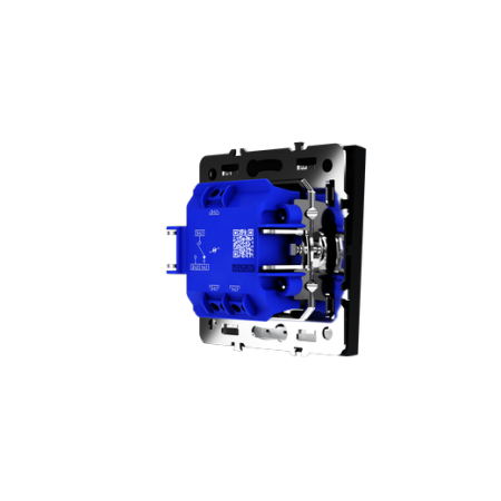 Проходной переключатель встраиваемый Voltum S70 одноклавишный с подсветкой 10А, (черный матовый)