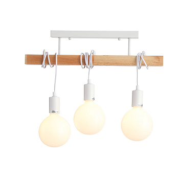 Люстра потолочная Белый, Светлое дерево E27 3*60Вт SL1142.503.03 EVOLUCE