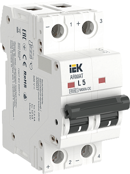 Выключатель автоматический ВА МОД M06N-DC 2П L 5А ARMAT IEK