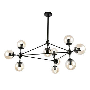 Люстра подвесная Черный/Янтарный E27 10*40Вт SLE154903-10 EVOLUCE