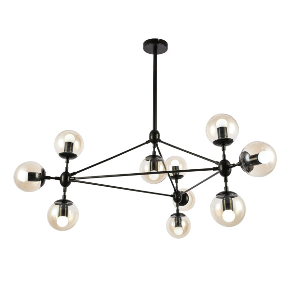 Люстра подвесная Черный/Янтарный E27 10*40Вт SLE154903-10 EVOLUCE