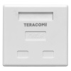 Розетка настенная TERACOM PRO Cat,6 неэкранированная 2 порта RJ-45 Dual IDC белая EKF