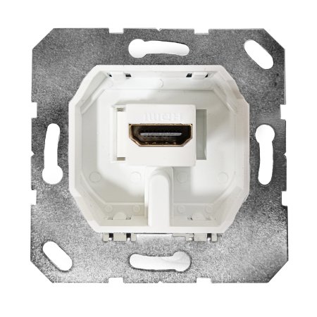 Donel механизм HDMI 2.0a, белый, разъем Type A 180° 4K Full HD @ 48 Hz 3D, HDR Video, 18.0 Gbit/s, серия STRS