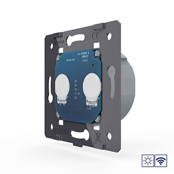 Двухклавишный сенсорный выключатель сухой контакт с функцией радиоуправления (механизм) Livolo