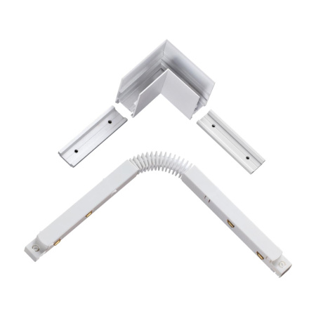 Соединитель с токопроводом для шинопровода L-образный IP20 48V FLUM белый NOVOTECH