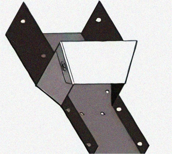 Лоток переходной замковый ЛПЗ 150х100-50х50 УТ1,5, оцинкованный лист, S1,5