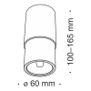 Бра 1*GU10 50Вт Белый IP20 Sonas C033WL-01W Technical