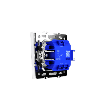 Проходной переключатель встраиваемый Voltum S70 одноклавишный с подсветкой 10А, (белый глянцевый)