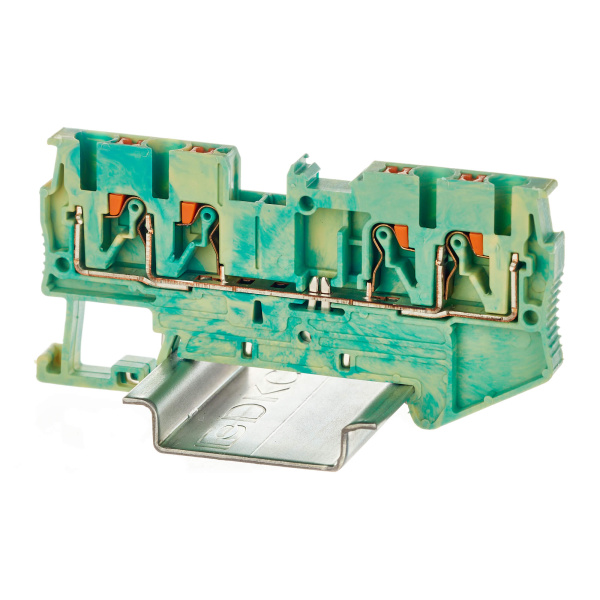 Клемма заземления, зажим push-in, 4 точки подключения, 2.5 кв.мм DKC