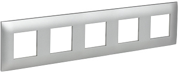 SKANDY Рамка 5-местная SK-F05S серебряный IEK