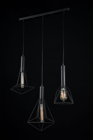 Подвесной светильник 3*E27 60Вт Черный IP20 Spider T021-03-B Maytoni