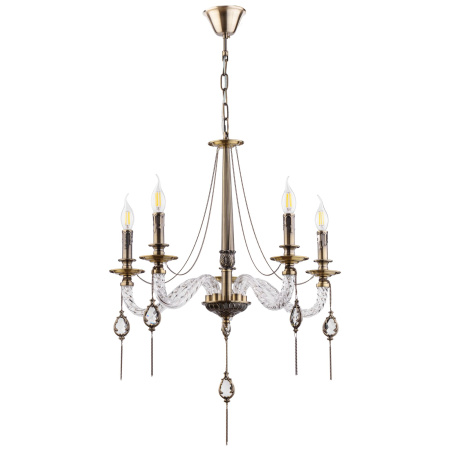 Люстра 5*E14 40Вт Бронза Антик IP20 Charis FR2007PL-05BZ Freya
