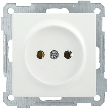 Розетка без з/з РС10-1-0-Б 10А BOLERO белый IEK