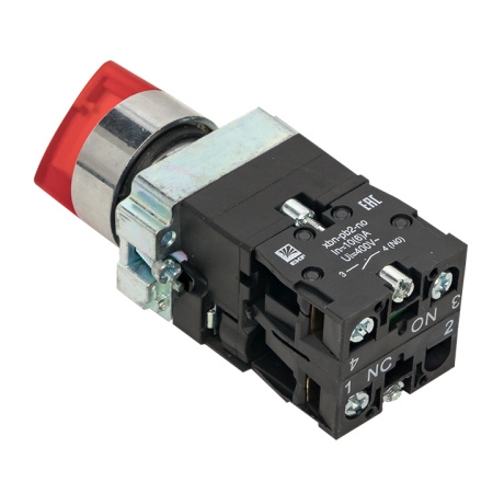 Переключатель BD33 3P c красной подстветкой 24В NO PROxima EKF