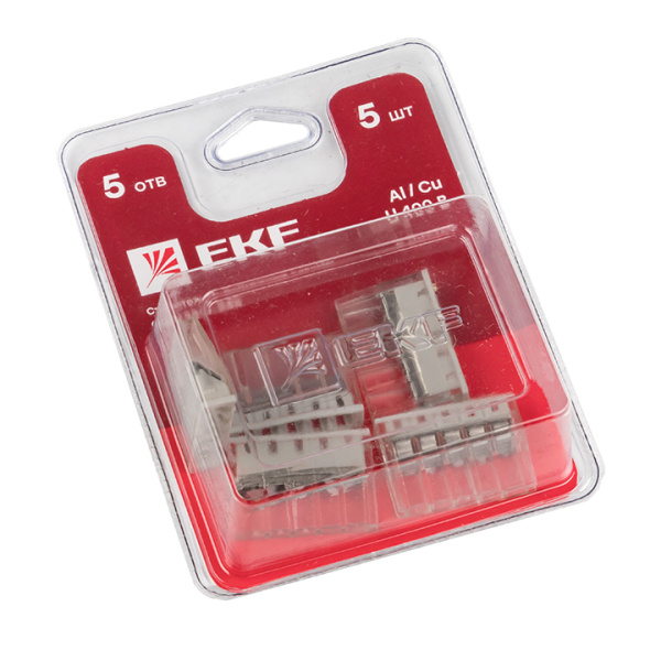 Строительно-монтажная клемма СМК 2273-245 (с пастой) 5 отверстий 0,5-2,5 мм2 блистер (5шт) PROxima EKF