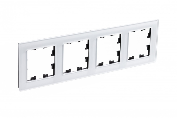 ATLASDESIGN NATURE Рамка 4 поста органическое стекло белый Schneider Electric